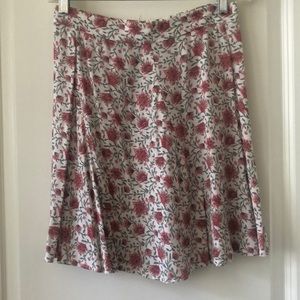 Floral white skirt
